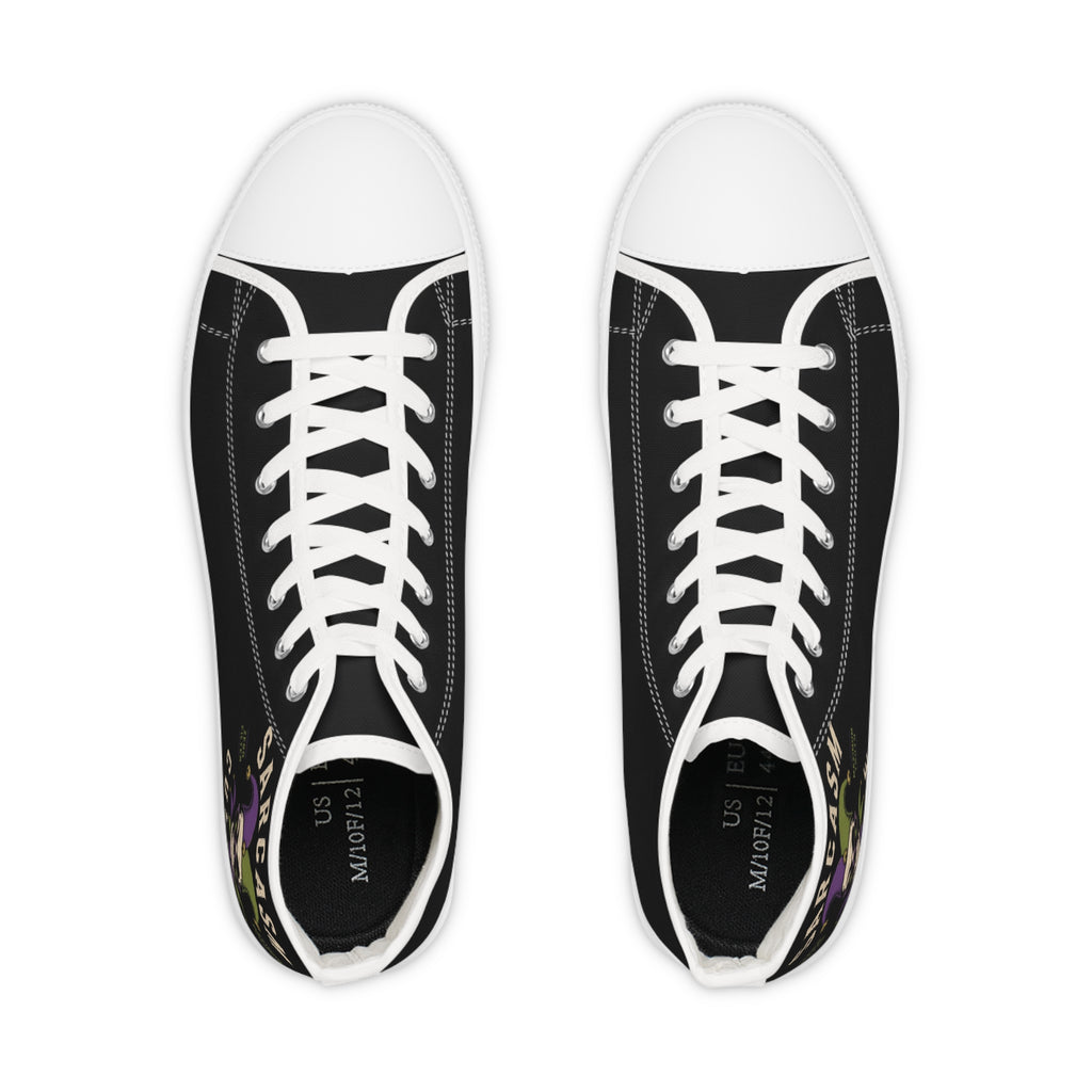 High Top Sneakers — 'Sarcasm Is My Love Language' Dark Humor Canvas Shoes