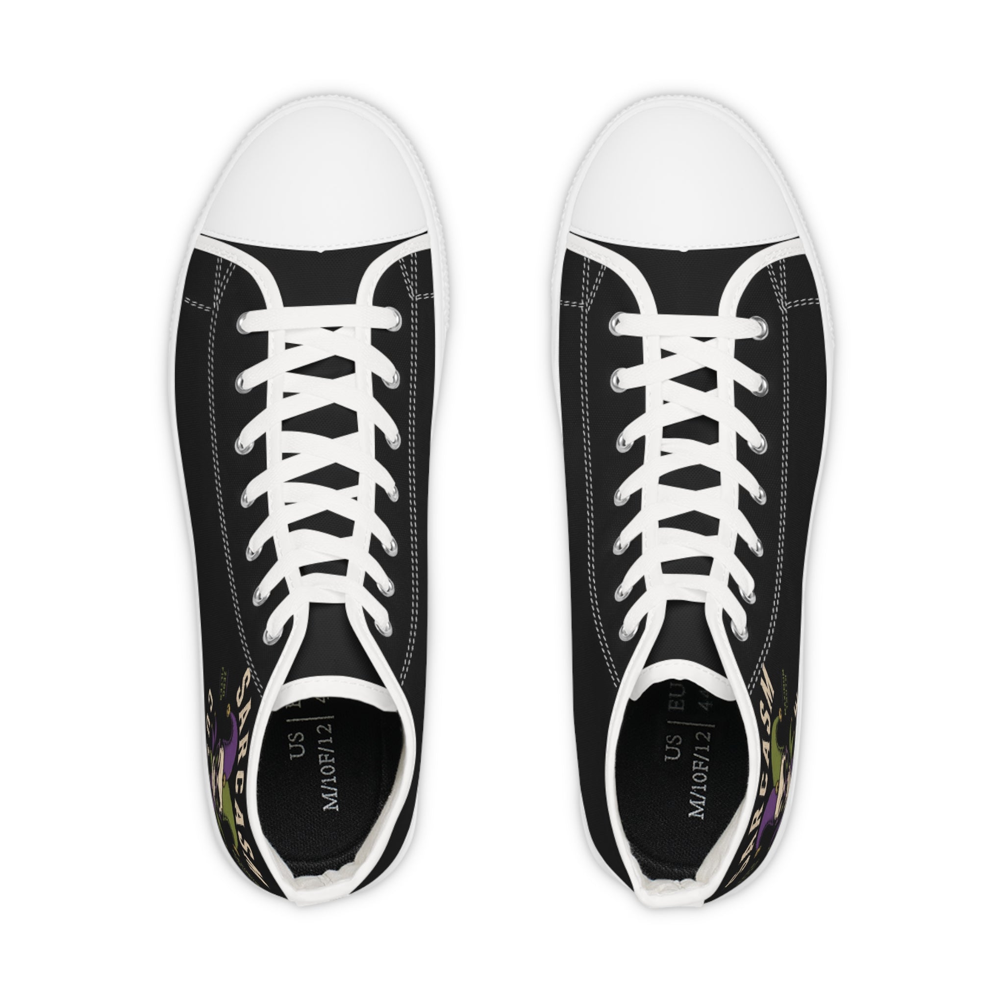 High Top Sneakers — 'Sarcasm Is My Love Language' Dark Humor Canvas Shoes