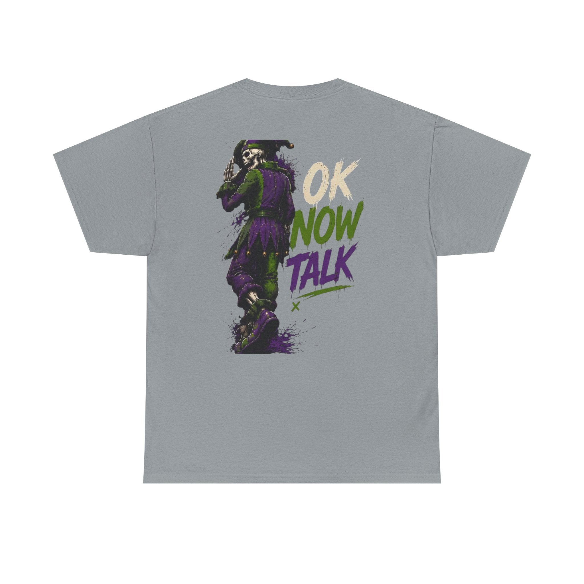 Stop Hold On Tee — 'OK Now Talk' Jester Graphic Unisex T-Shirt
