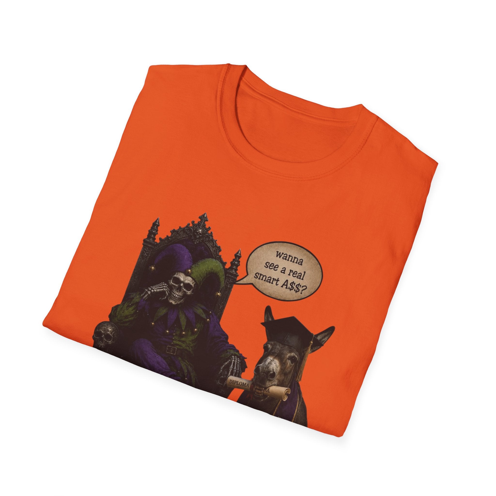 Jester Throne T-Shirt — “Wicked and a Smart Ass” Dark Gothic Graphic Tee