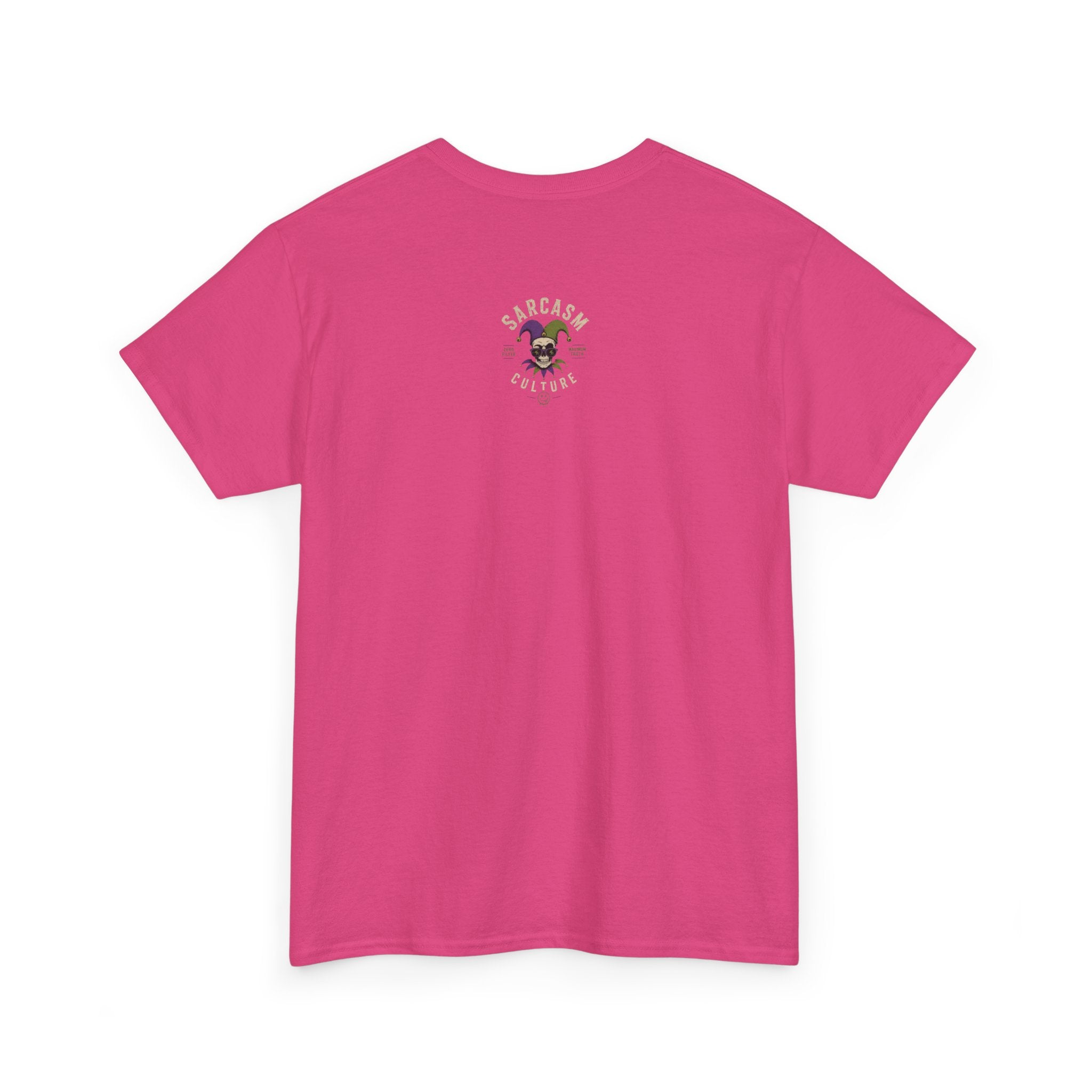 Skull Jester Tee — "Too Tired to Pretend I Like You" Graphic T-Shirt