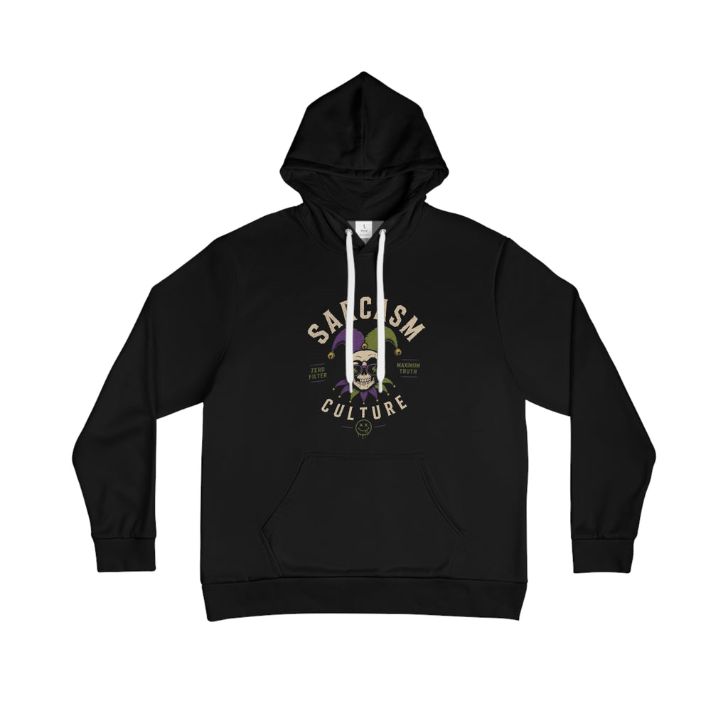 Hoodie - 'Sarcasm Culture' Skull Hoodie: "For Those Who Survived Another Family Gathering" Graphic