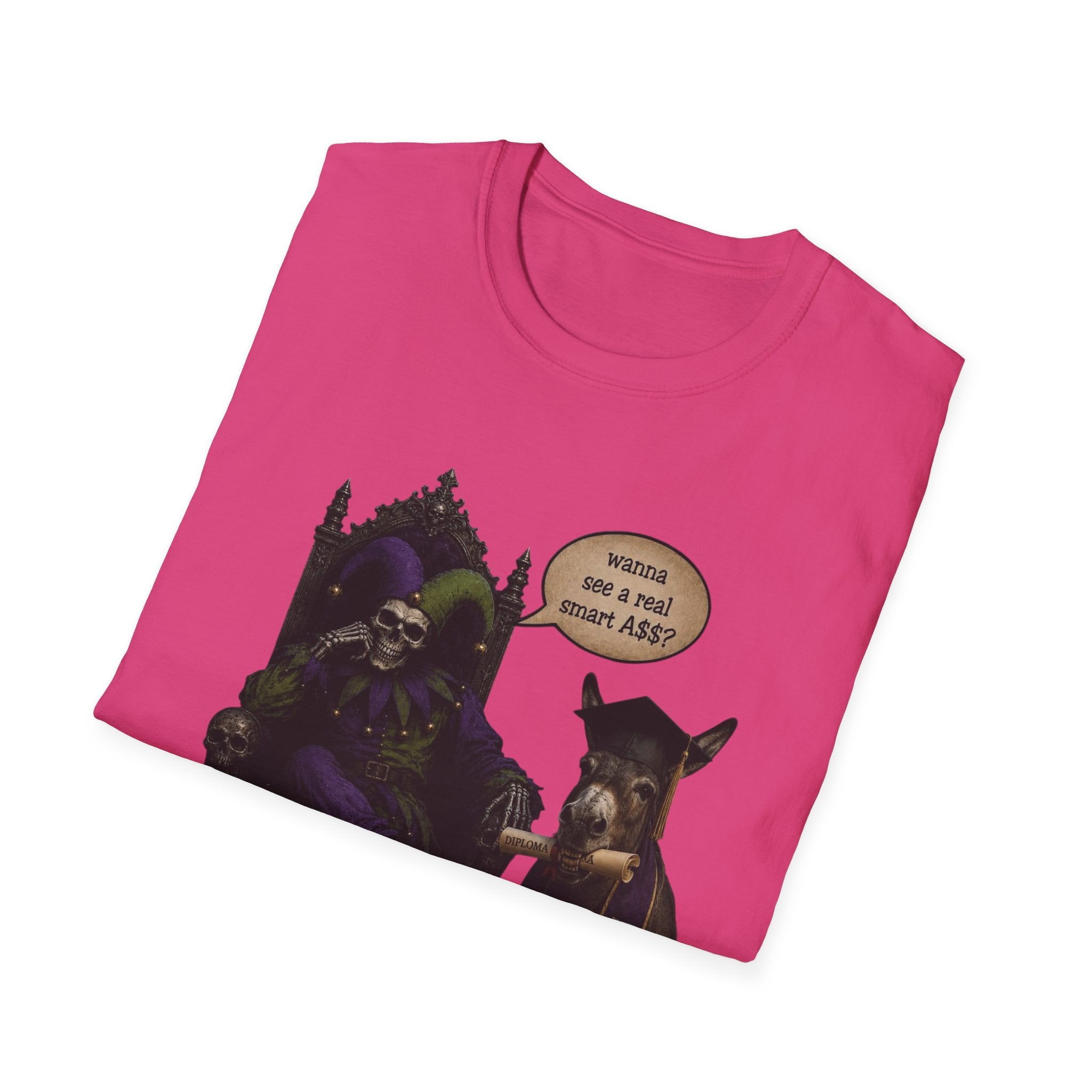 Jester Throne T-Shirt — “Wicked and a Smart Ass” Dark Gothic Graphic Tee