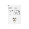 Sarcastic Golfer Cartoon Golf Towel — Funny "What Kind of Club Is That?" Design
