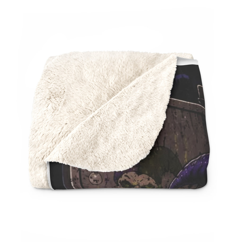 Creepy Clown 'Who Loves You?' Sherpa Blanket — Horror Truck Dog Quote