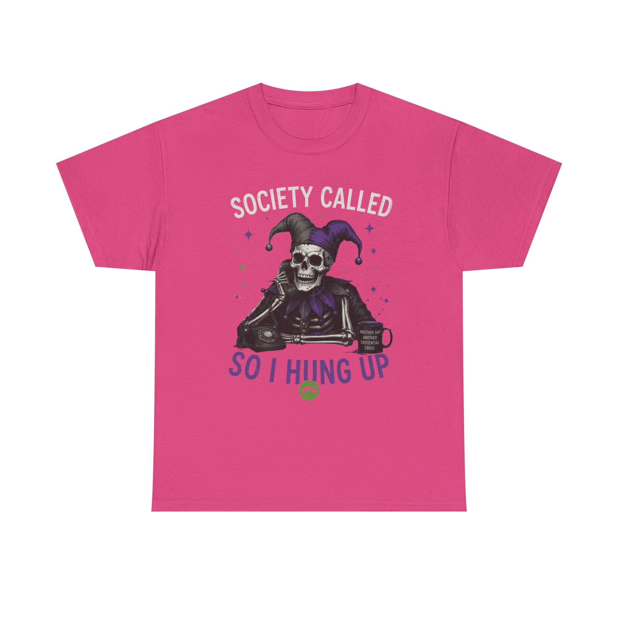 So I Hung Up Skull Jester T-Shirt — Goth Humor Graphic Tee