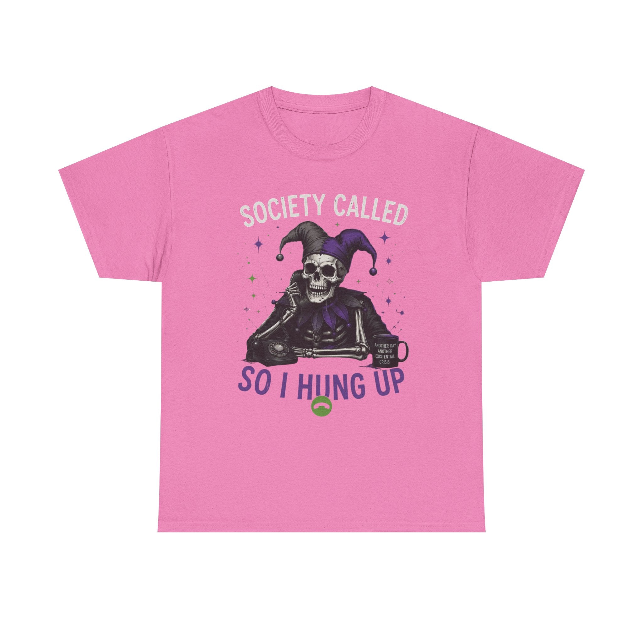 So I Hung Up Skull Jester T-Shirt — Goth Humor Graphic Tee