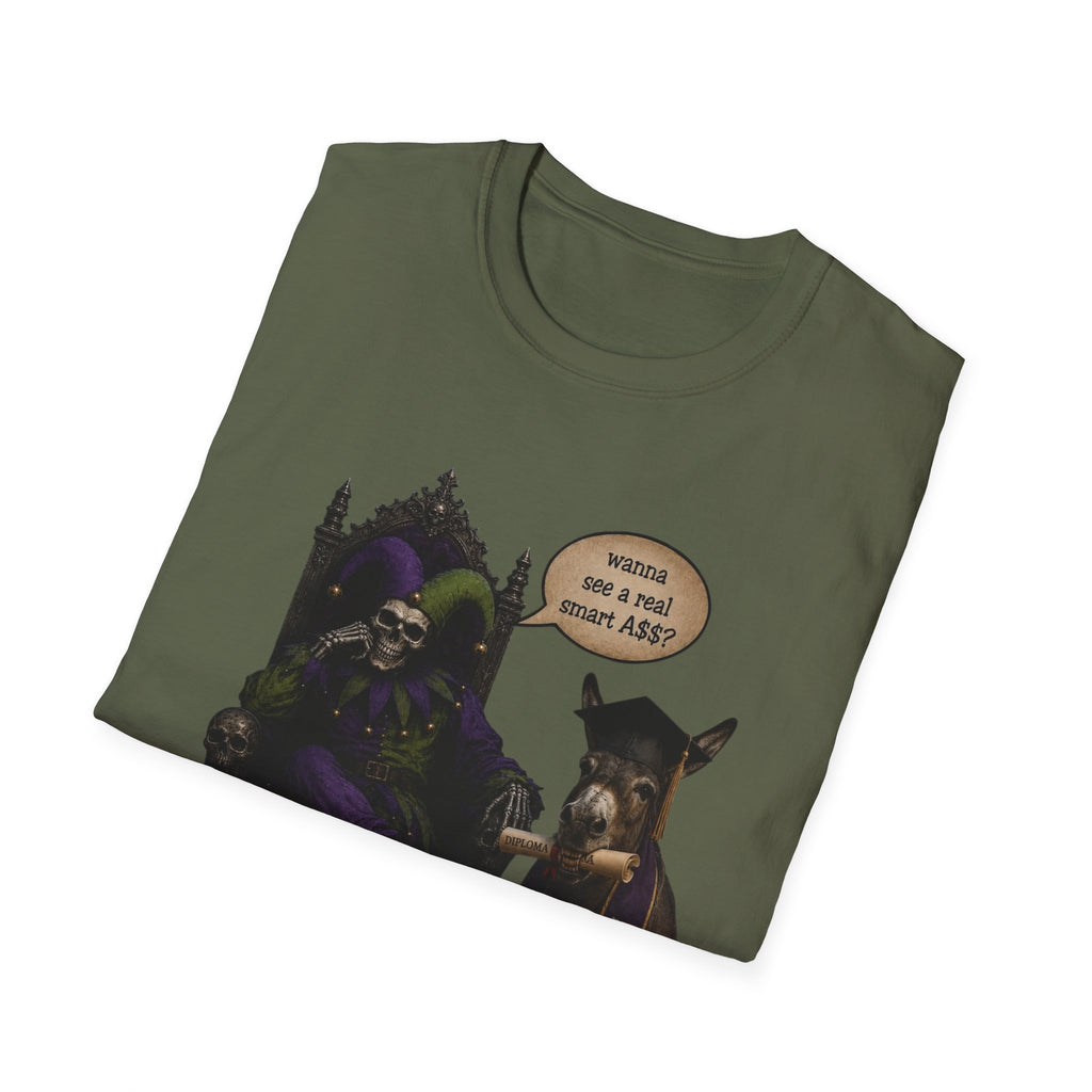 Jester Throne T-Shirt — “Wicked and a Smart Ass” Dark Gothic Graphic Tee