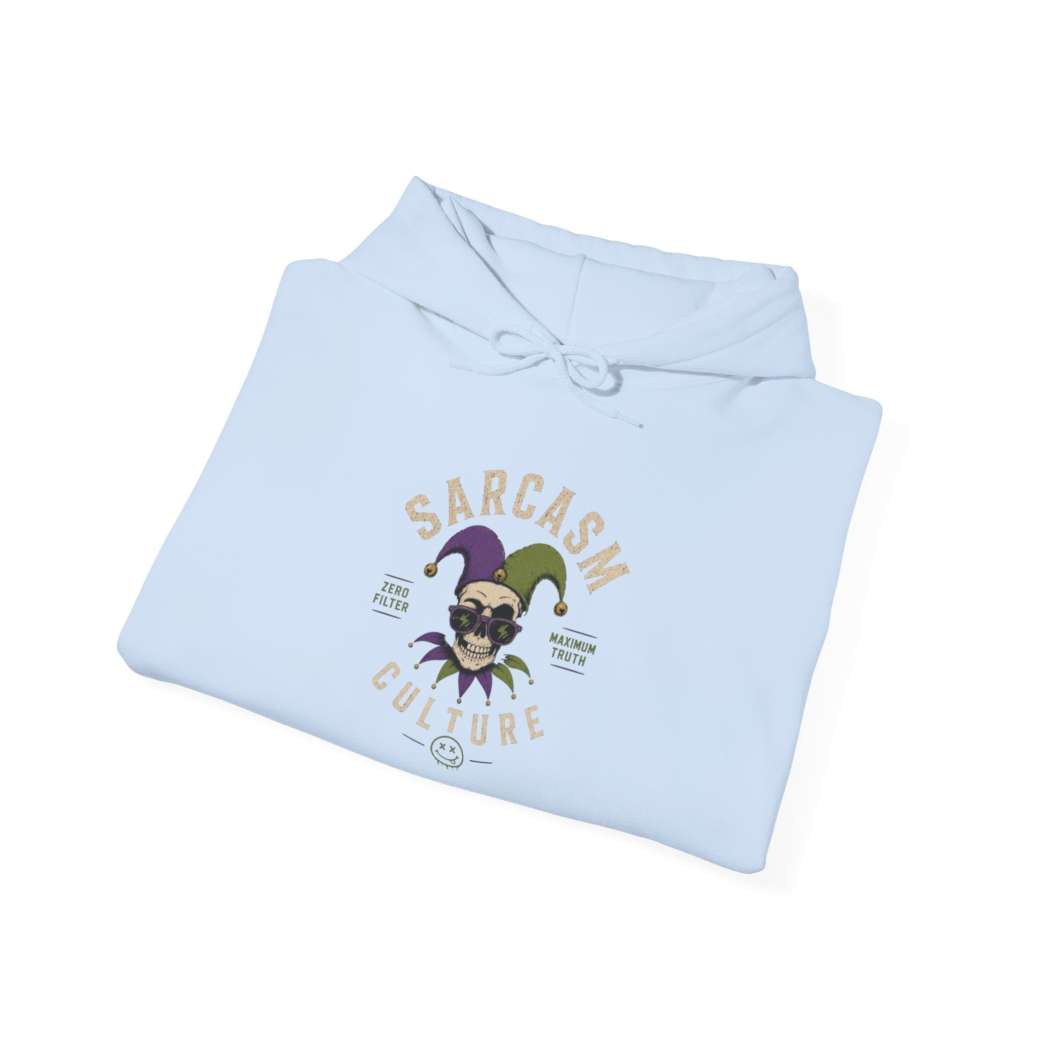 The Emotional Support Hoodie — Jester Skull Dark Rose | Sarcasm Culture