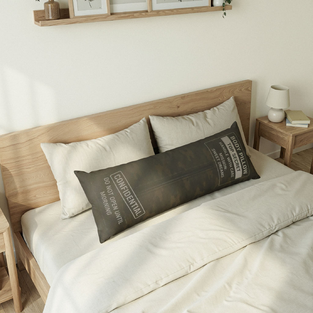 Sarcasm Culture Body Pillow – Funny Confidential Military-Styled Bolster