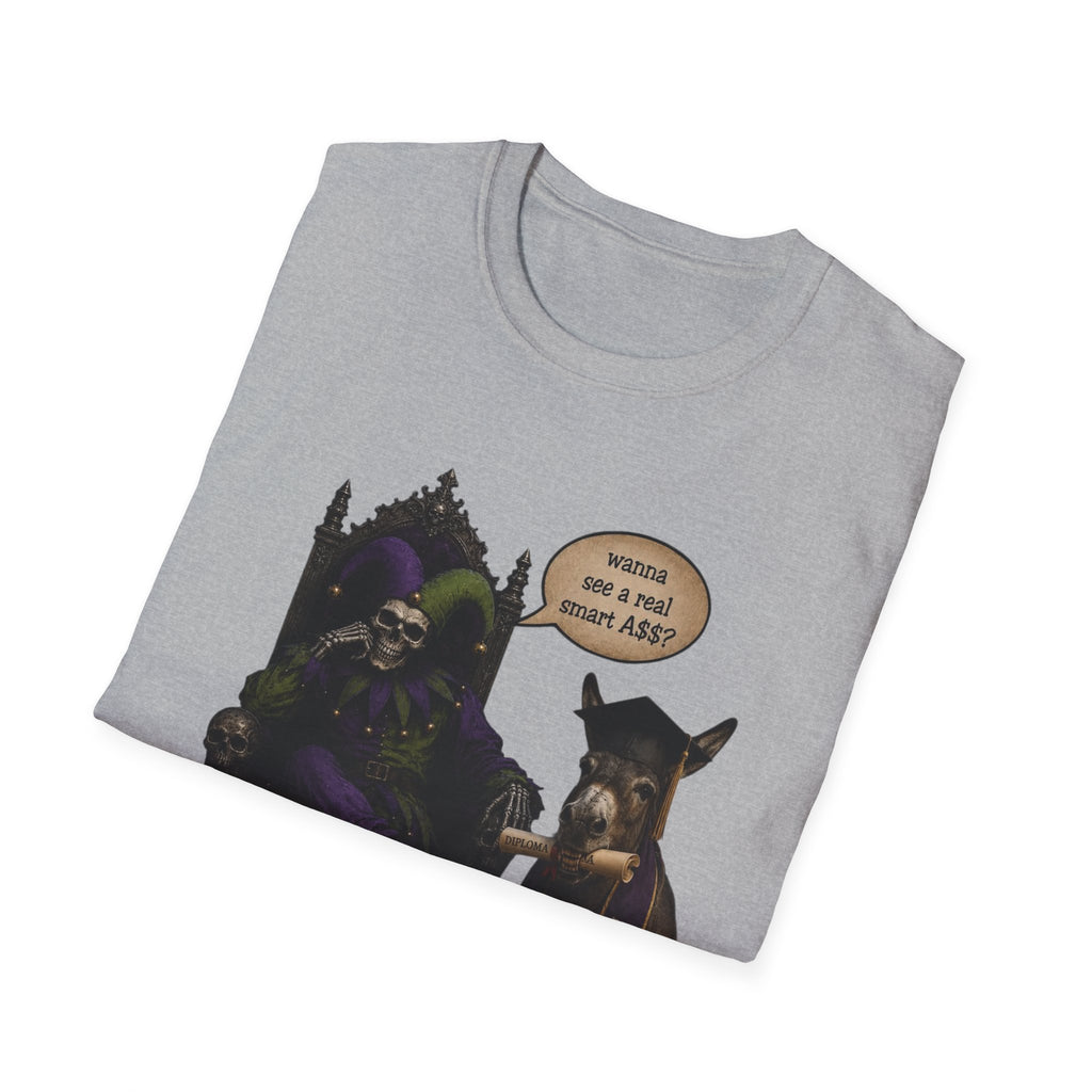 Jester Throne T-Shirt — “Wicked and a Smart Ass” Dark Gothic Graphic Tee