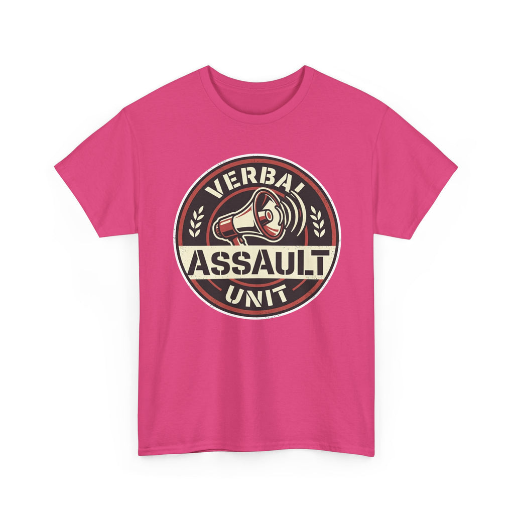 "Verbal Assault Unit" Funny Sarcasm Megaphone Dark Humor Graphic T-Shirt