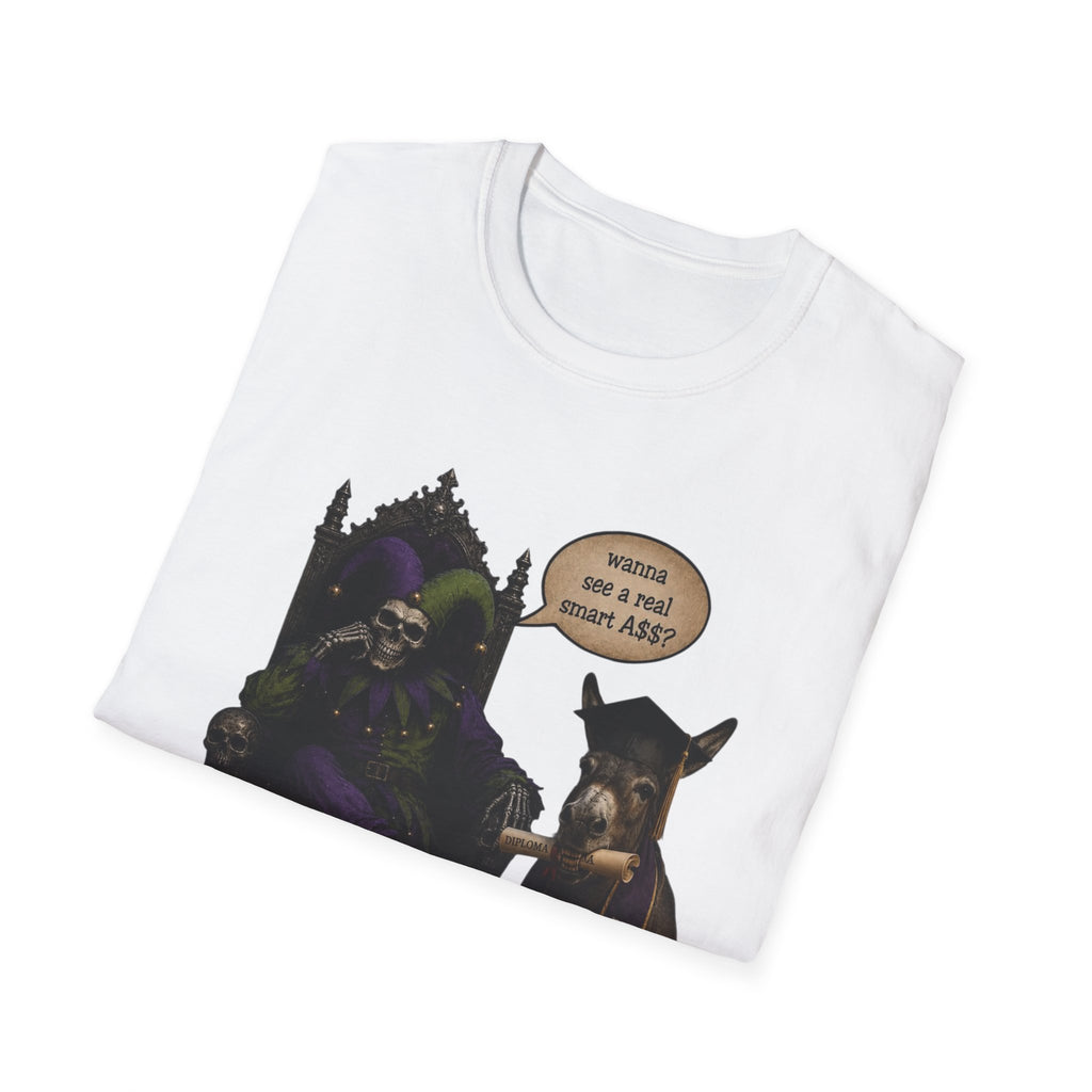 Jester Throne T-Shirt — “Wicked and a Smart Ass” Dark Gothic Graphic Tee