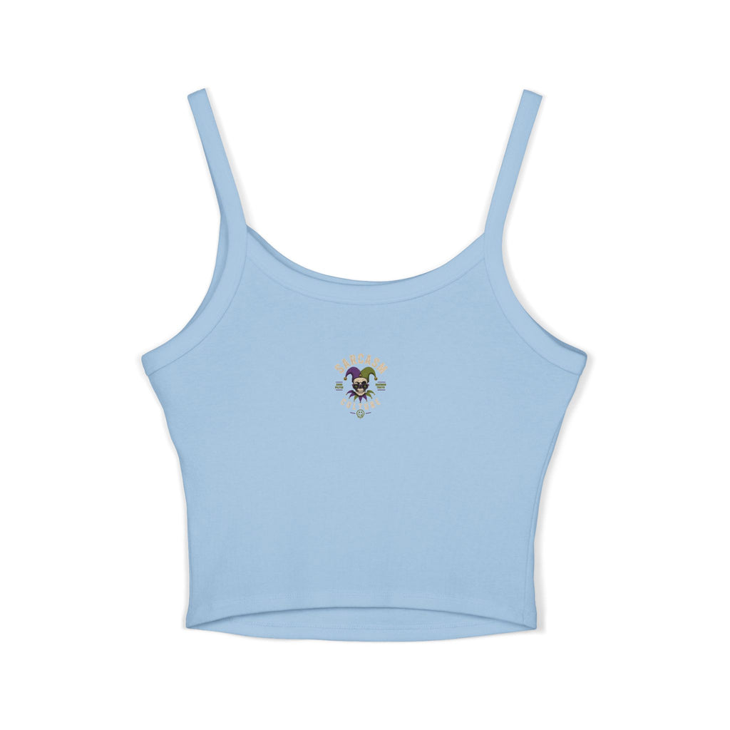 How Stupid?! — Jester Spaghetti Strap Crop Tank Top