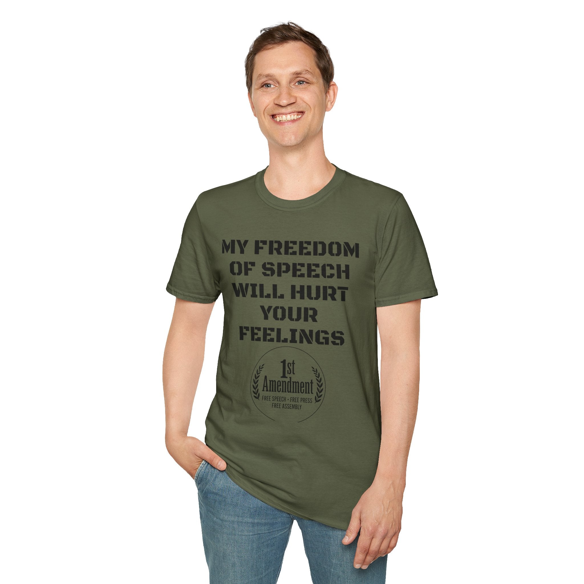 My Freedom of Speech Will Hurt Your Feelings T-Shirt — 1st Amendment Statement Tee