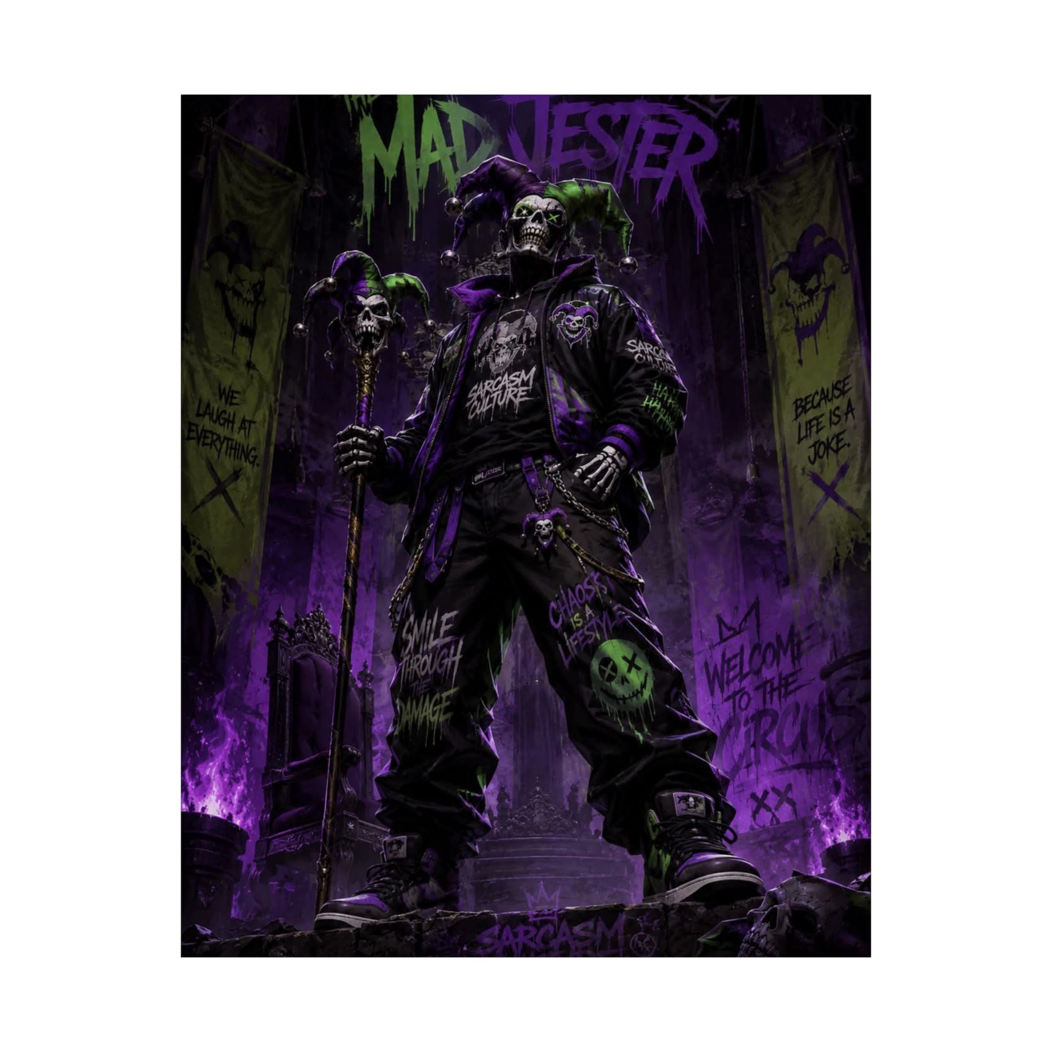 Matte Vertical Art Jester Poster