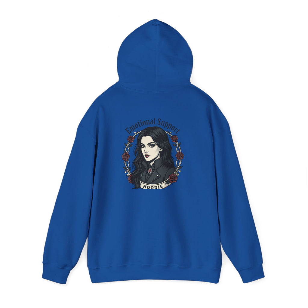 The Emotional Support Hoodie — Jester Skull Dark Rose | Sarcasm Culture