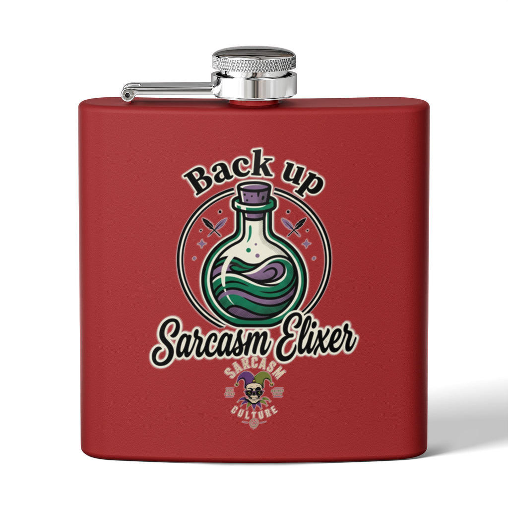 Sarcasm Elixir Flask — 6oz Stainless Steel Hip Flask