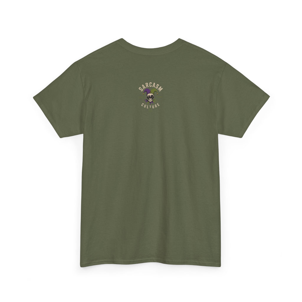 Skull Jester Tee — "Too Tired to Pretend I Like You" Graphic T-Shirt