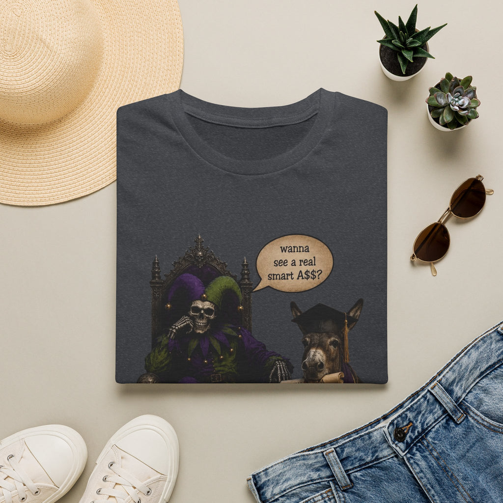 Jester Throne T-Shirt — “Wicked and a Smart Ass” Dark Gothic Graphic Tee