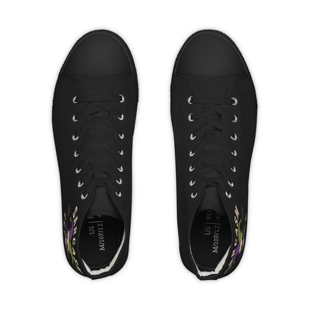 High Top Sneakers — 'Sarcasm Is My Love Language' Dark Humor Canvas Shoes