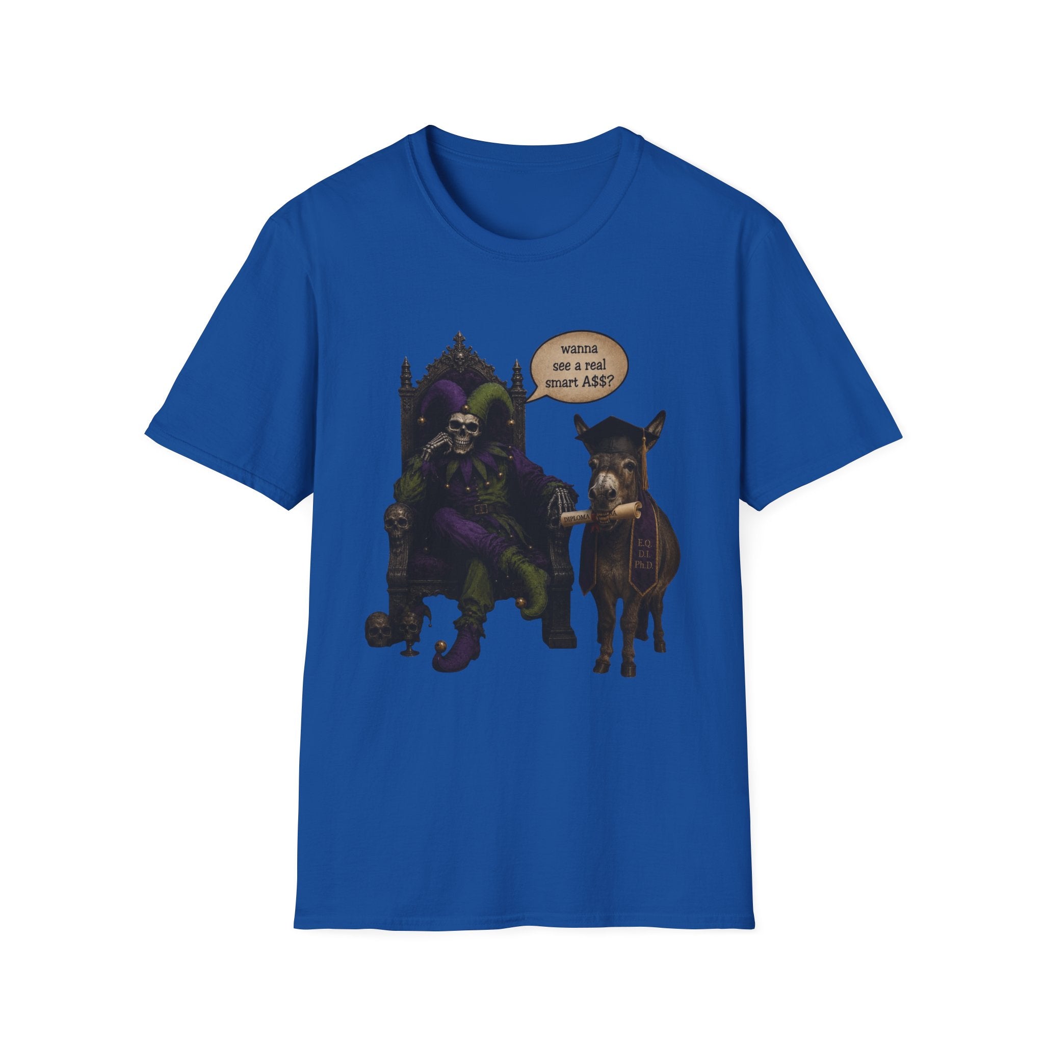 Jester Throne T-Shirt — “Wicked and a Smart Ass” Dark Gothic Graphic Tee