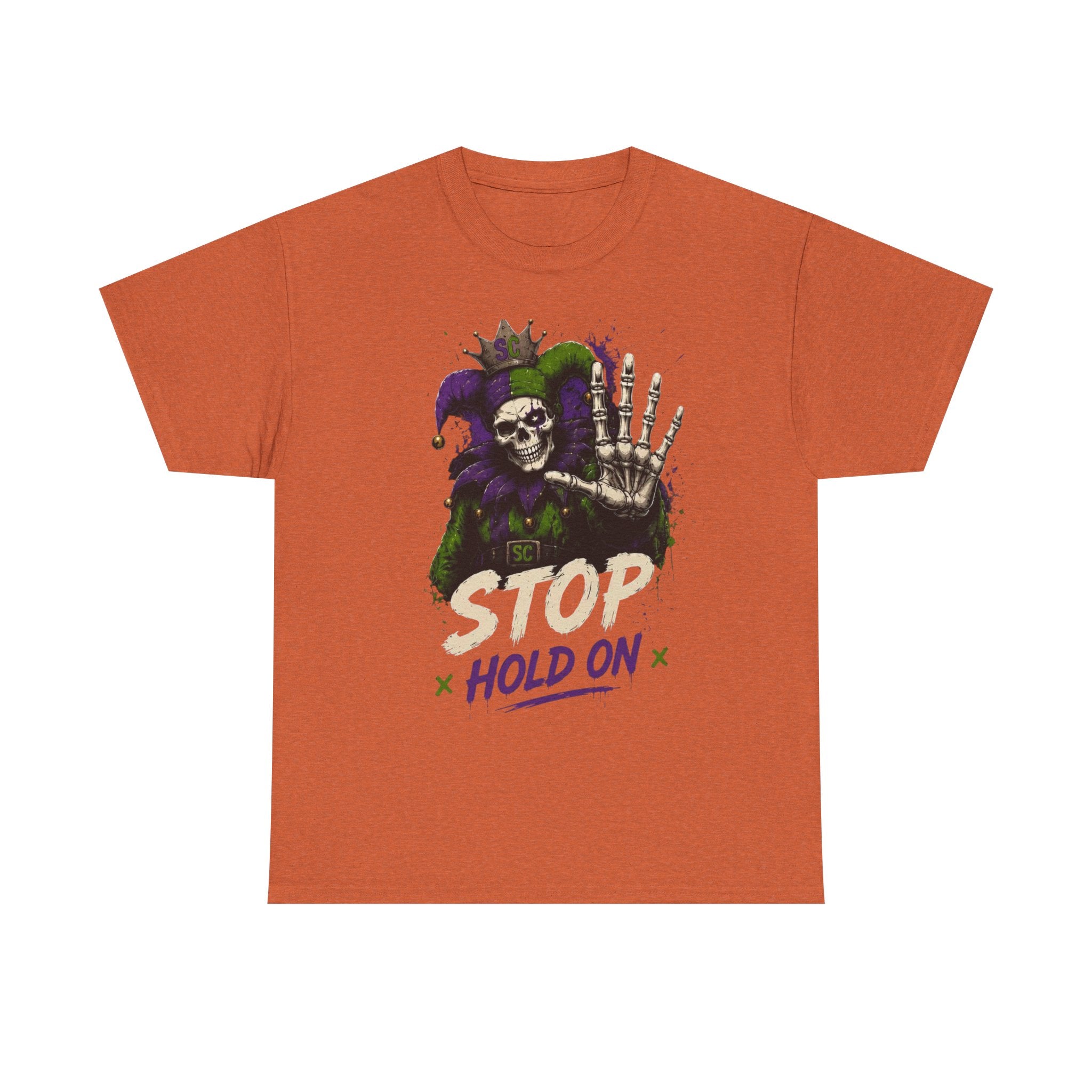Stop Hold On Tee — 'OK Now Talk' Jester Graphic Unisex T-Shirt