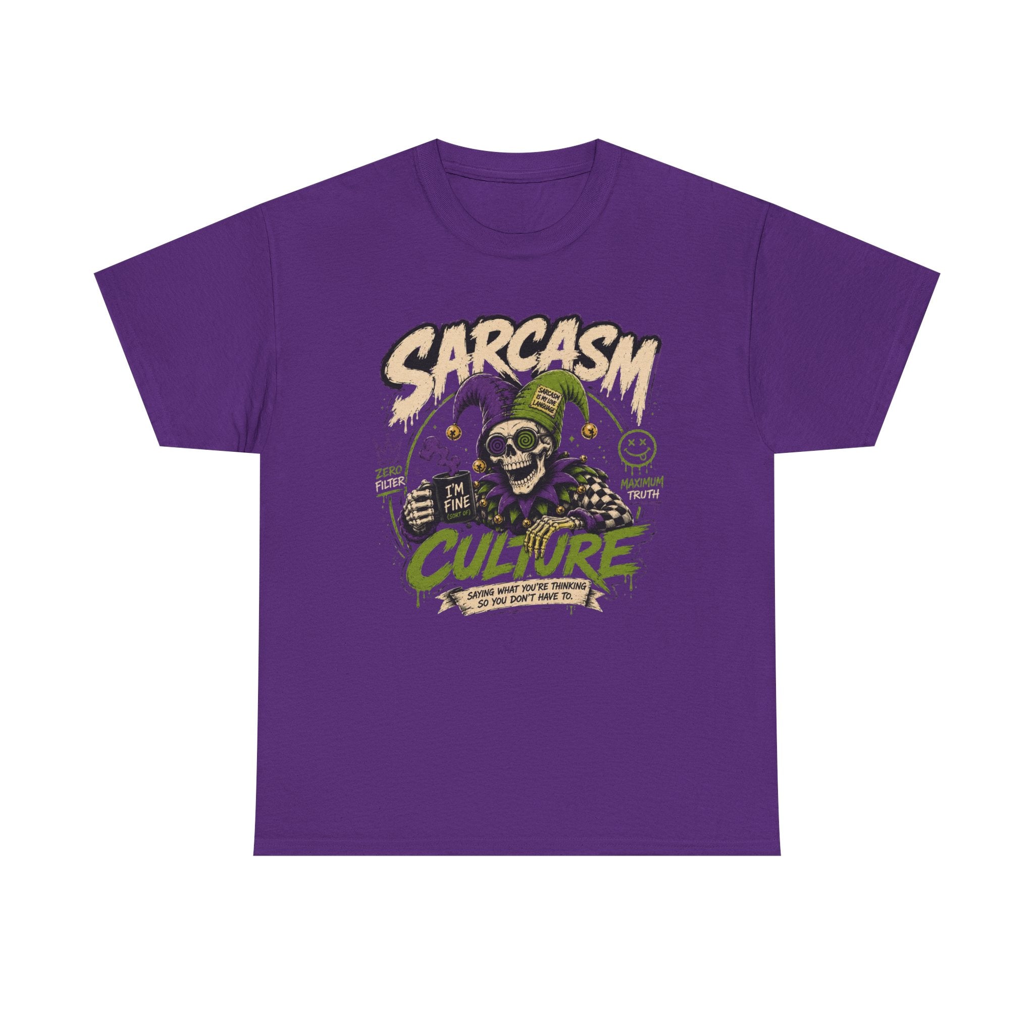 Off His Meds Jester Tee — Wild & Unhinged Sarcasm Culture Graphic T-Shirt