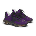 Mesh Sneakers — 'Sarcasm & Culture' Purple Statement Shoes