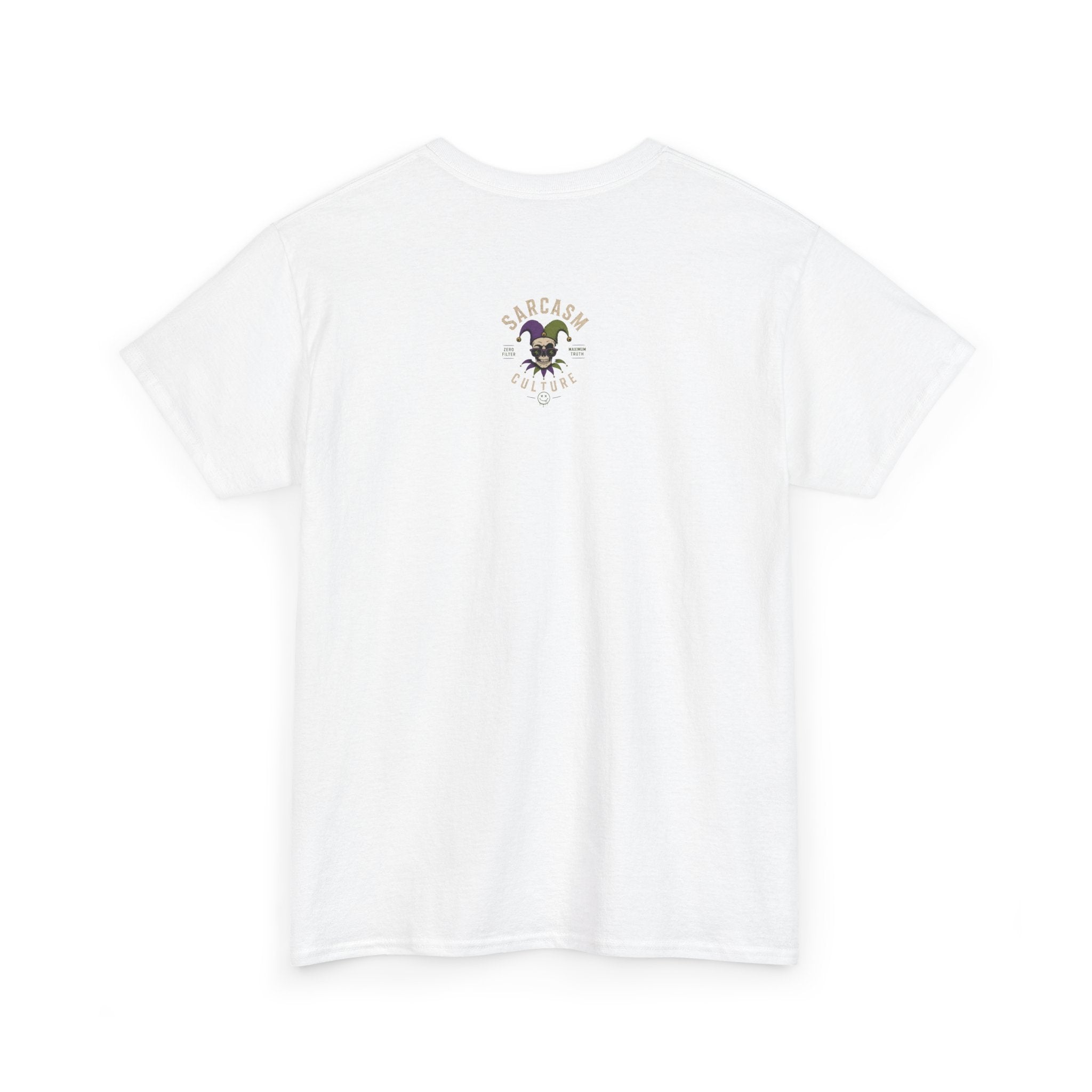 Skull Jester Tee — "Too Tired to Pretend I Like You" Graphic T-Shirt