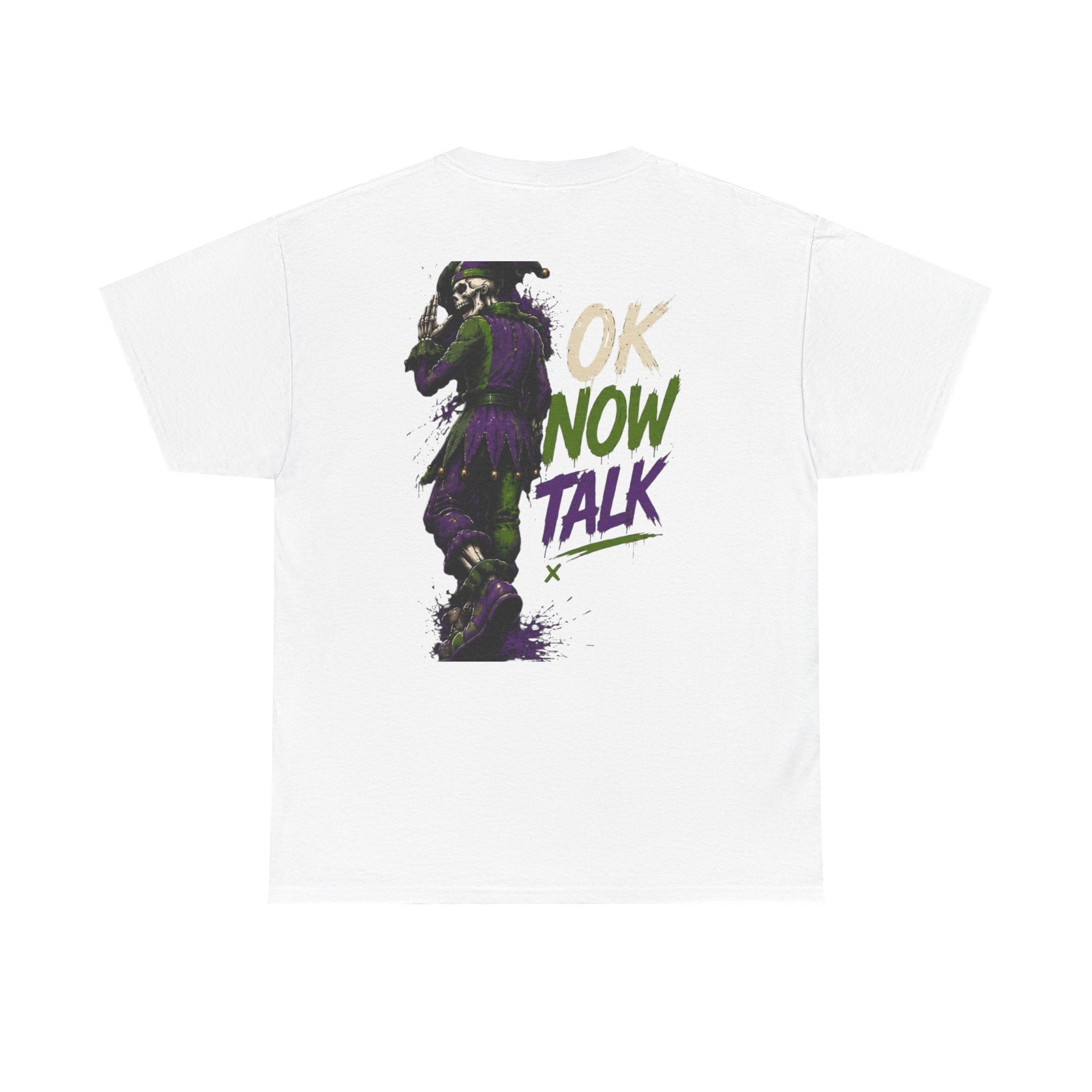 Stop Hold On Tee — 'OK Now Talk' Jester Graphic Unisex T-Shirt